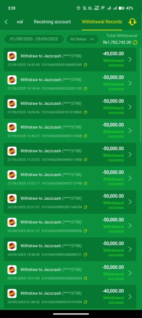 Bet939 Withdrawal Proof 