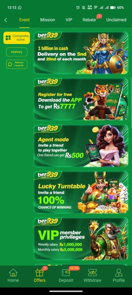 Bet939 Bonuses